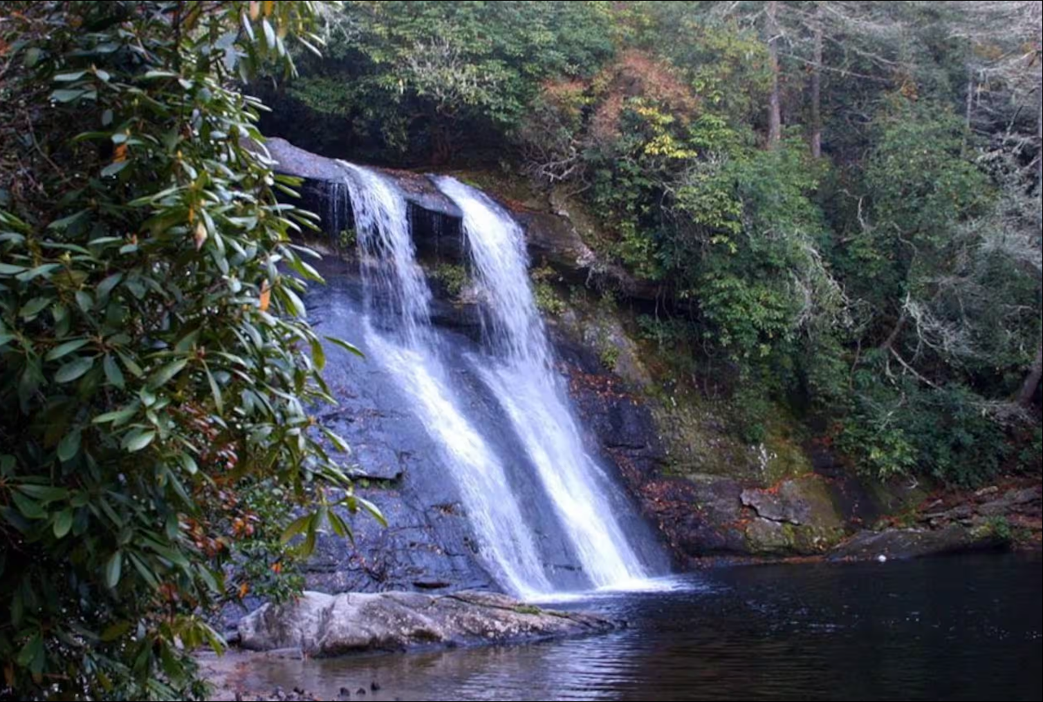 One of many nearby Waterfalls
